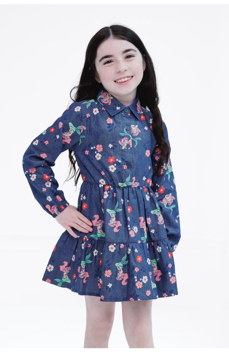 Disney Long Sleeve Chambray Dress, Alternate, color, Minnie Mouse Blue