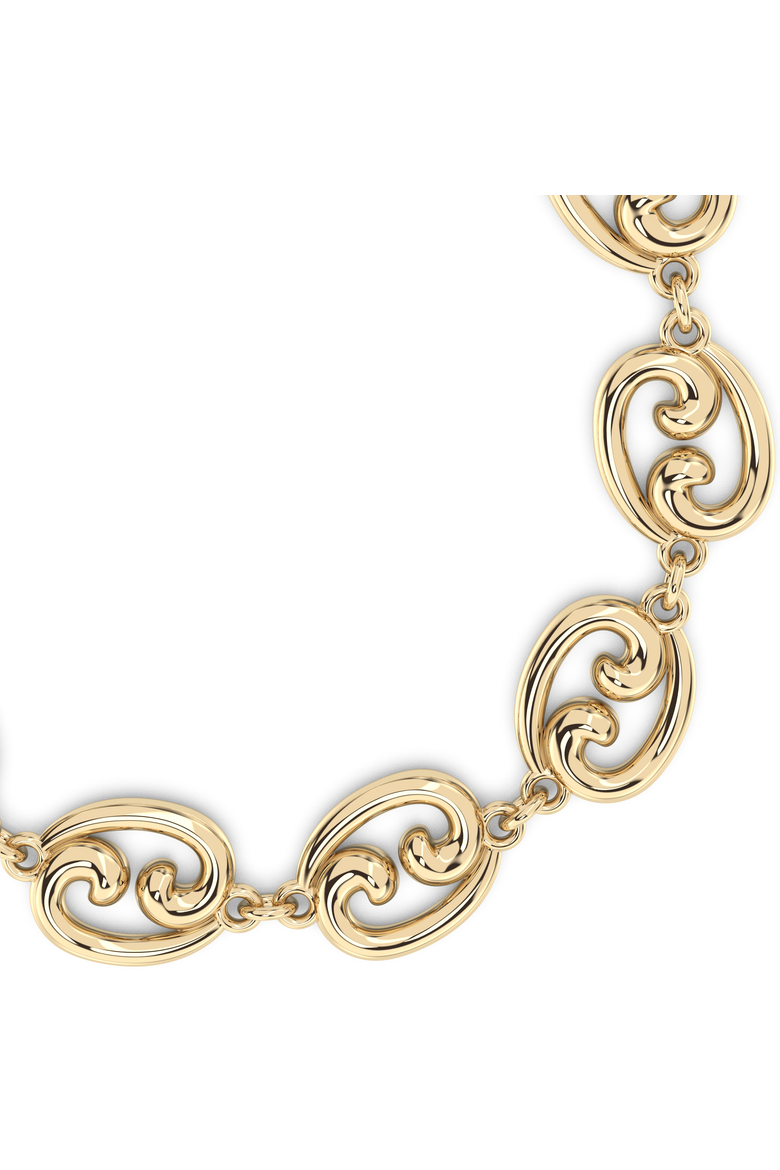 The Fibonacci Link Necklace, Alternate, color, Silver