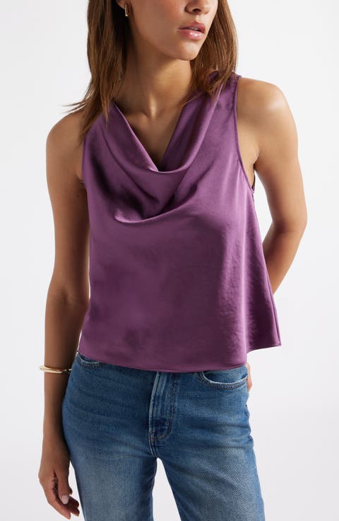 Zac & Rachel Women's Pull On Sleeveless DTY Cowlneck Knit