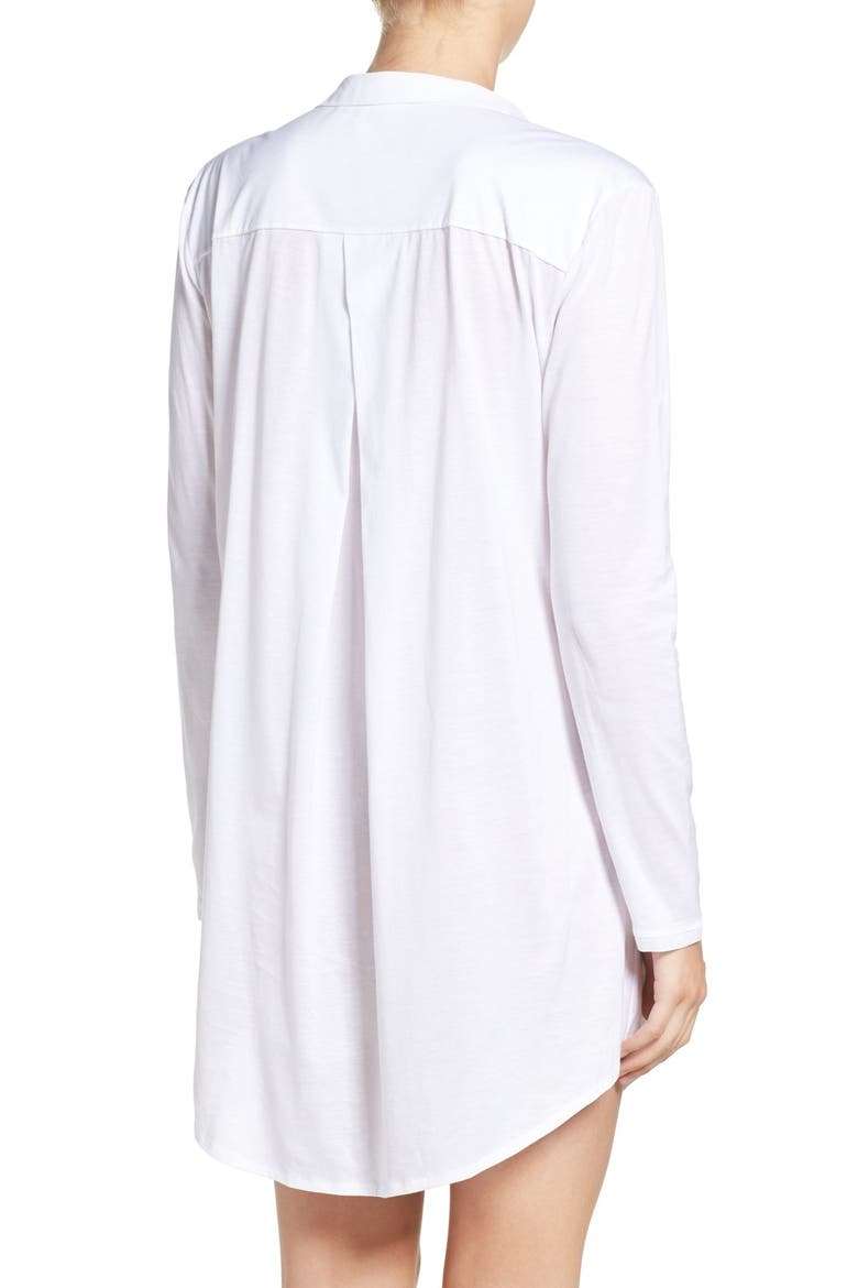 'Deluxe Boyfriend' Jersey Sleep Shirt, Alternate, color, WHITE