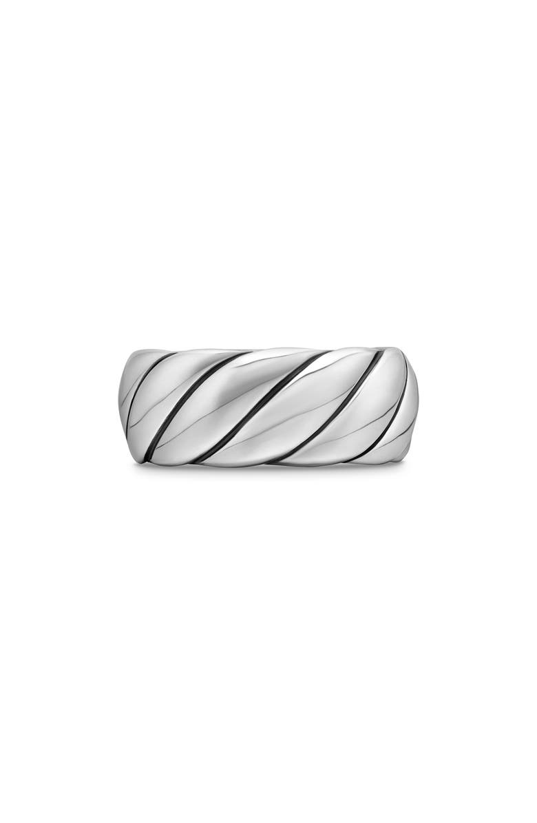 David Yurman Sculpted Cable Band Ring in Sterling Silver, Main, color, Sterling Silver