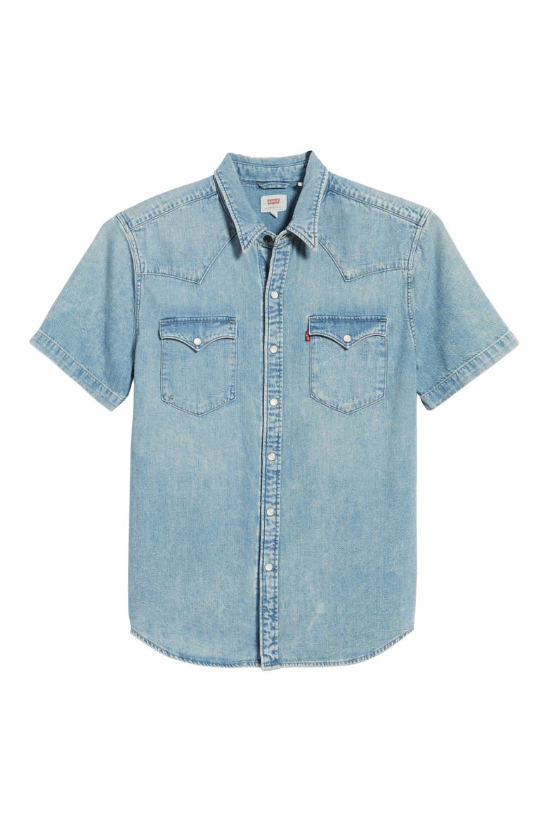 Levi's® Barstow Western Shirt, Alternate, color, LIGHT WEIGHT MARBLED DENIM