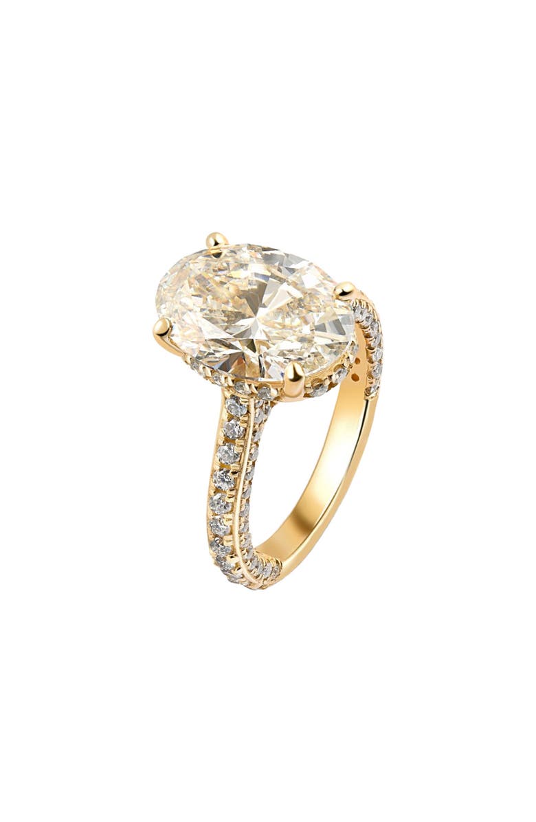 Bliss Diamond Certified 6.70Ct TW Oval Lab Grown Diamond Engagement Ring 14k Gold, Alternate, color,