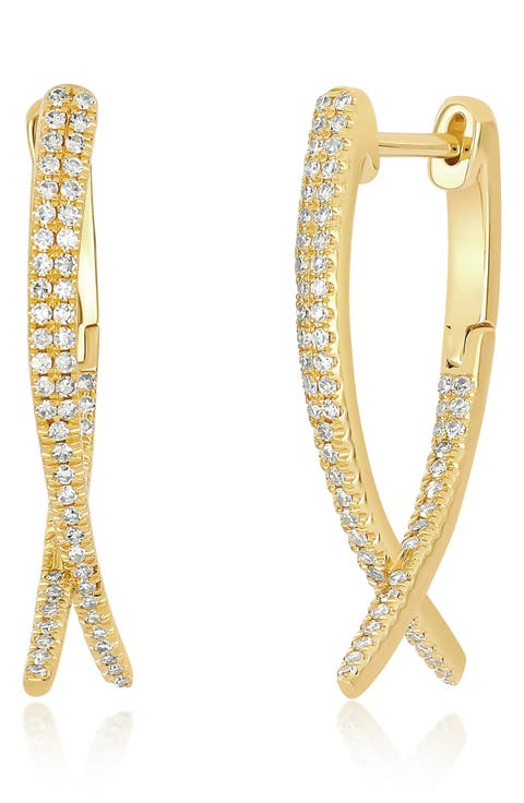 Diamond Loop Hoop Ear Jackets