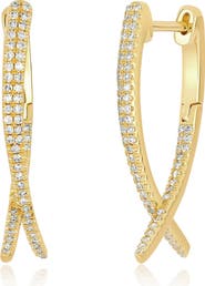 EF Collection Diamond Loop Hoop Ear Jackets