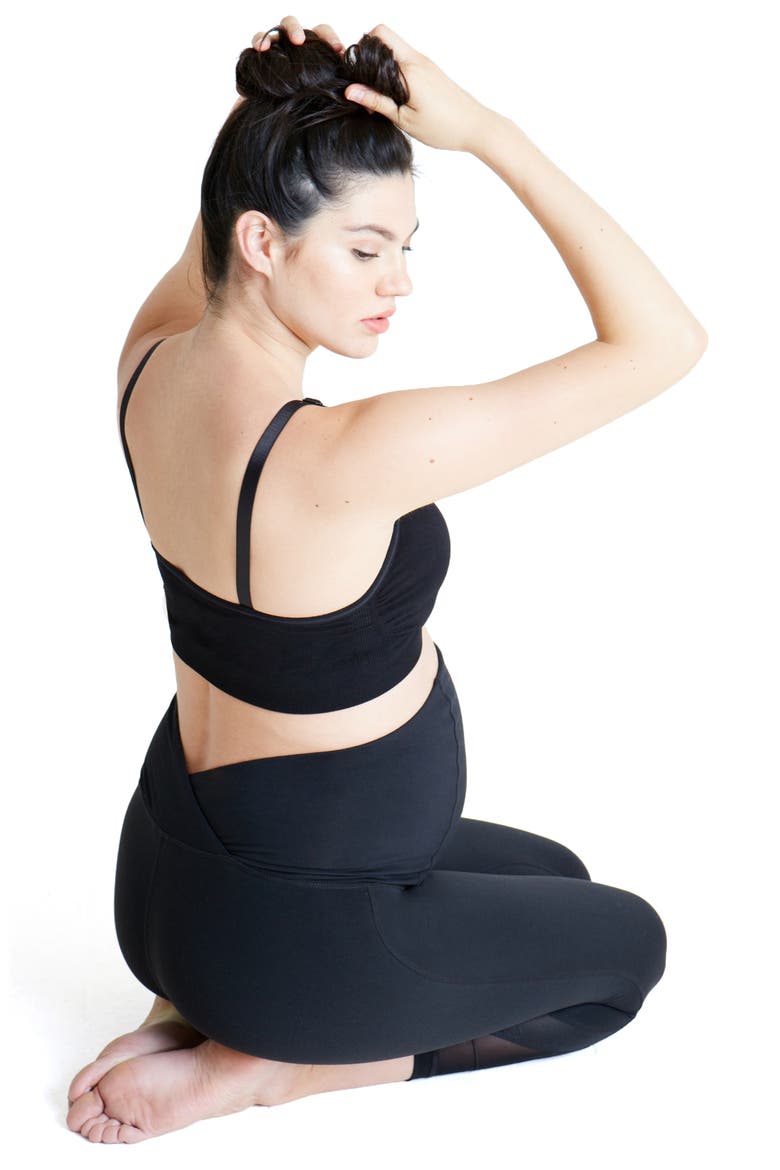 Ingrid & Isabel® Active Maternity Capris, Alternate, color, JET BLACK