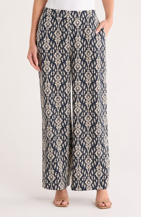 Print Wide Leg Pants