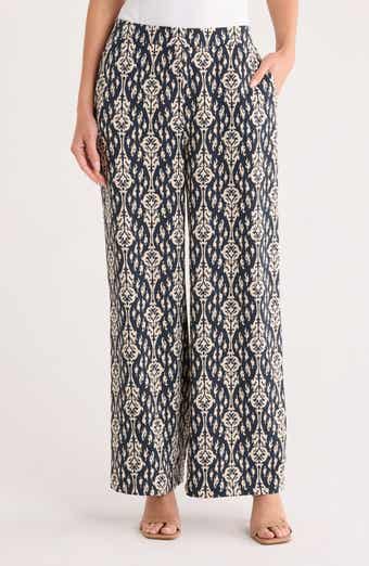T Tahari Print Wide Leg Pants