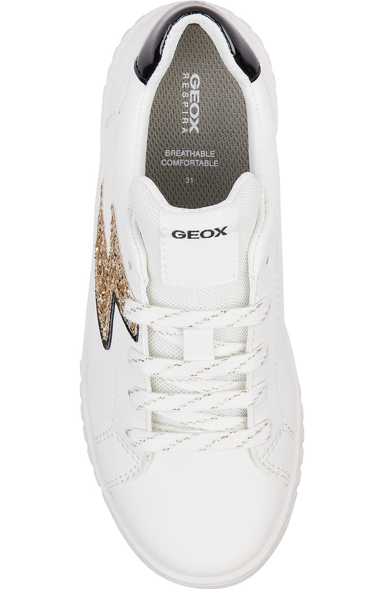 Geox Kids' Mikiroshi Glitter Water Resistant Platform Sneaker, Alternate, color,