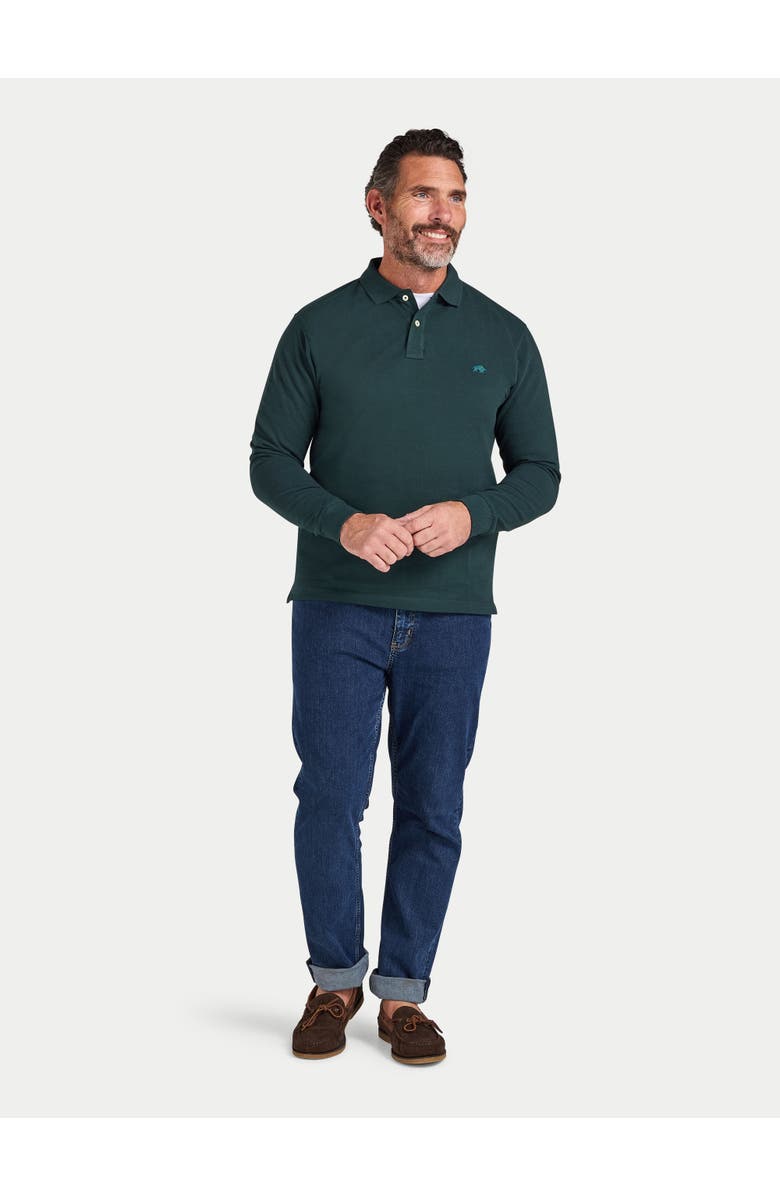 Raging Bull Long Sleeve Classic Pique Polo, Alternate, color, Forest