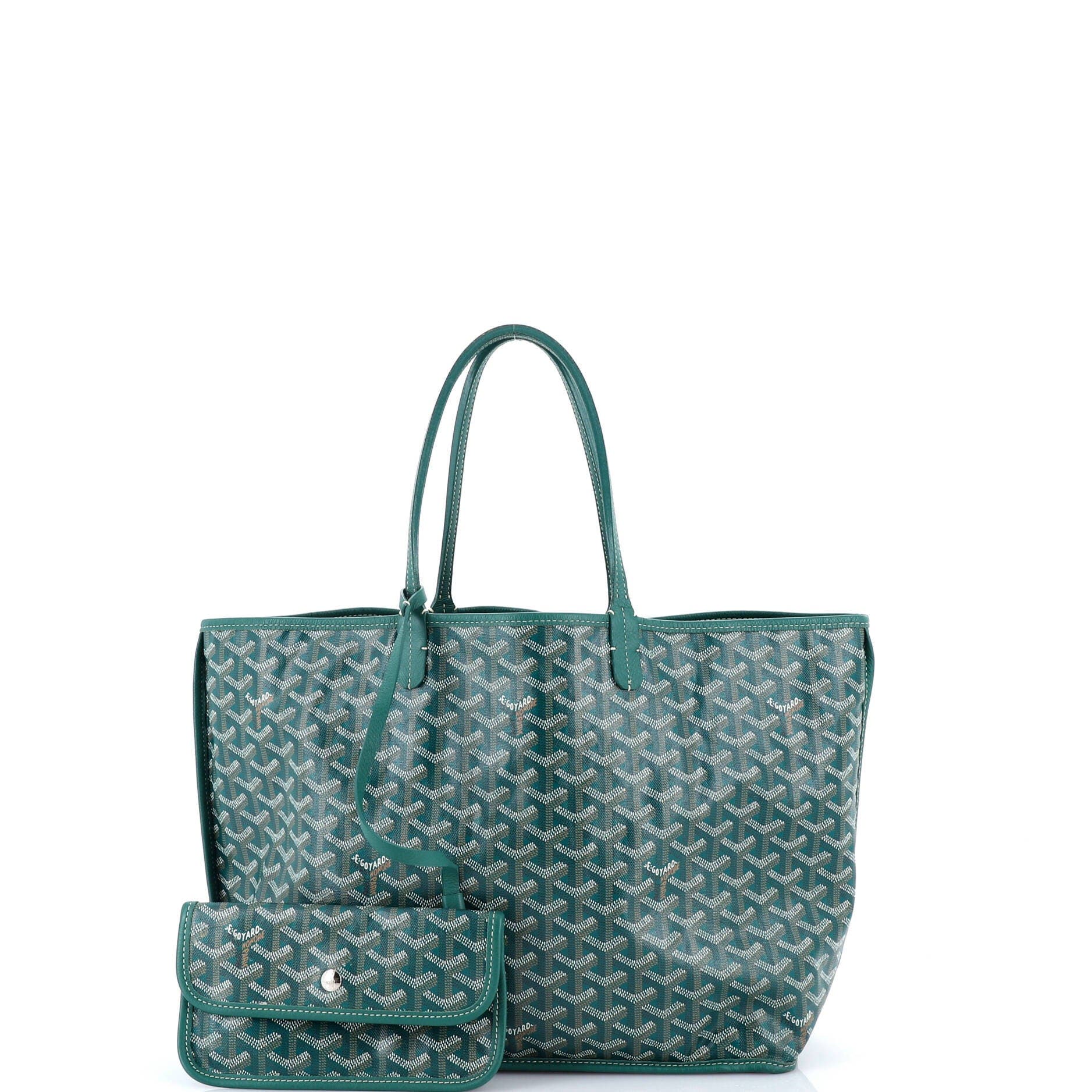 Pre-Owned Goyard Anjou Reversible Tote Coated Canvas PM, Alternate, color, Green