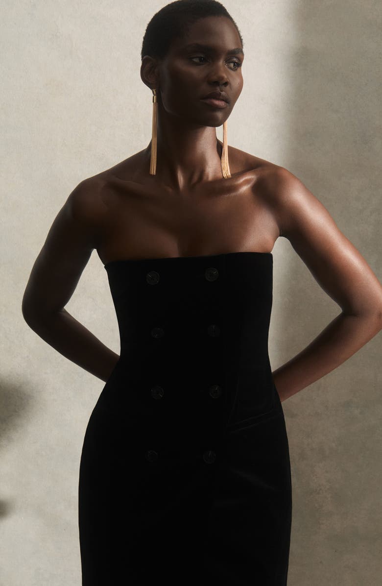 Reiss Tessa Tassel Drop Earrings, Alternate, color, Gold Tone