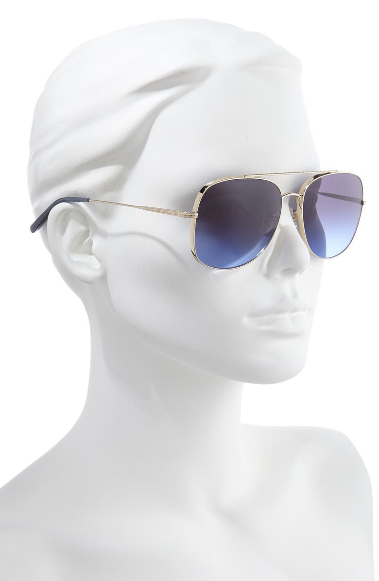 Oliver Peoples Taron 58mm Gradient Aviator Sunglasses, Alternate, color, 
