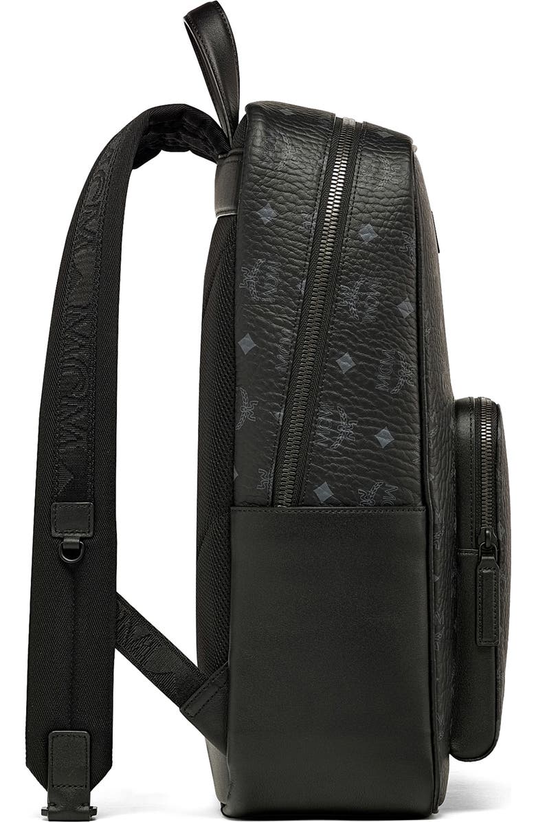 MCM Medium Aren Coated Canvas Backpack, Alternate, color,