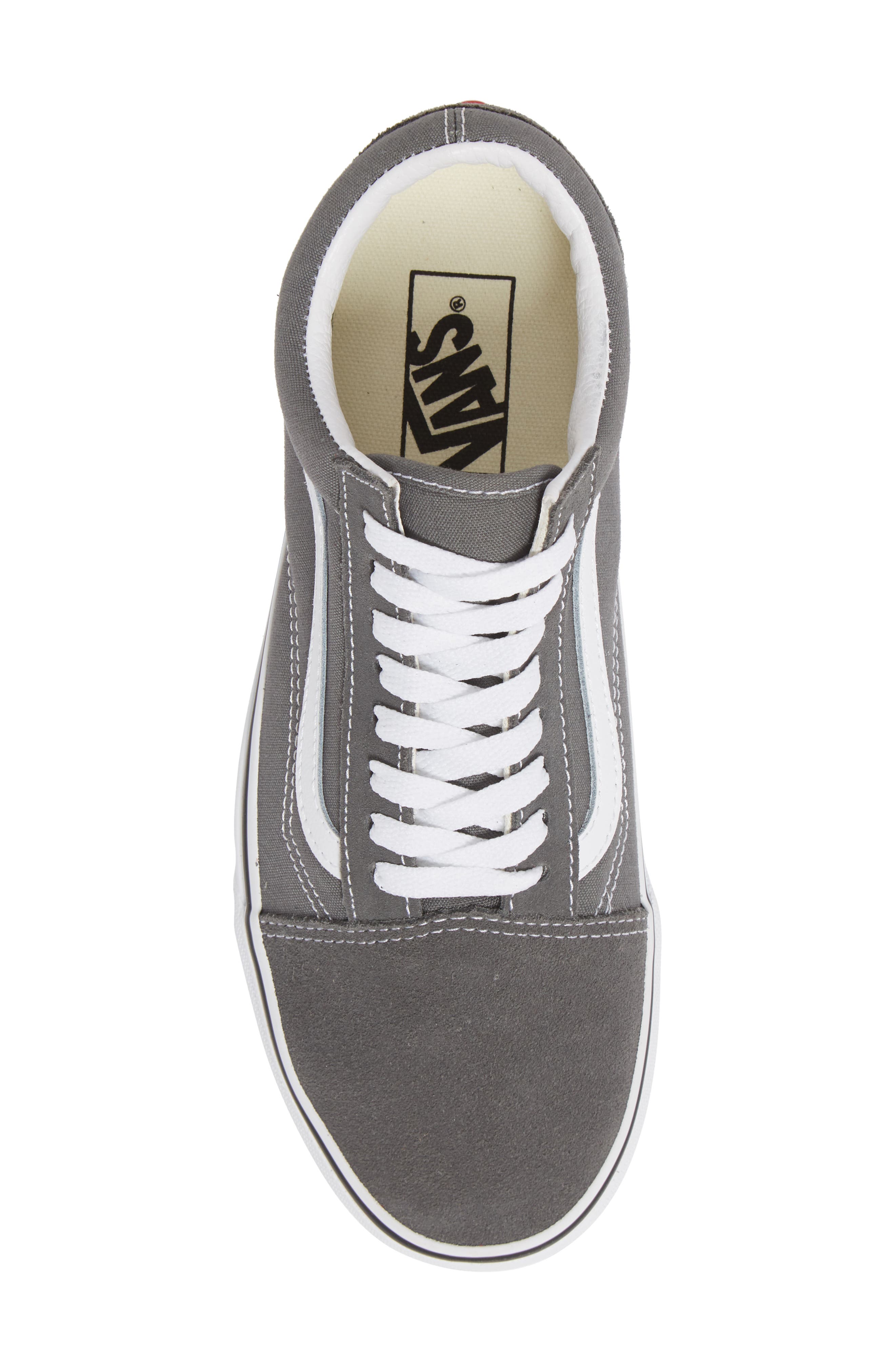Old Skool Sneaker, Alternate, color, PEWTER/ TRUE WHITE