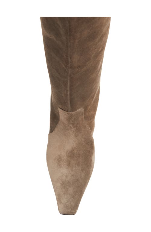 Brunello Cucinelli Suede City Knee-high Boots 35 In Brown