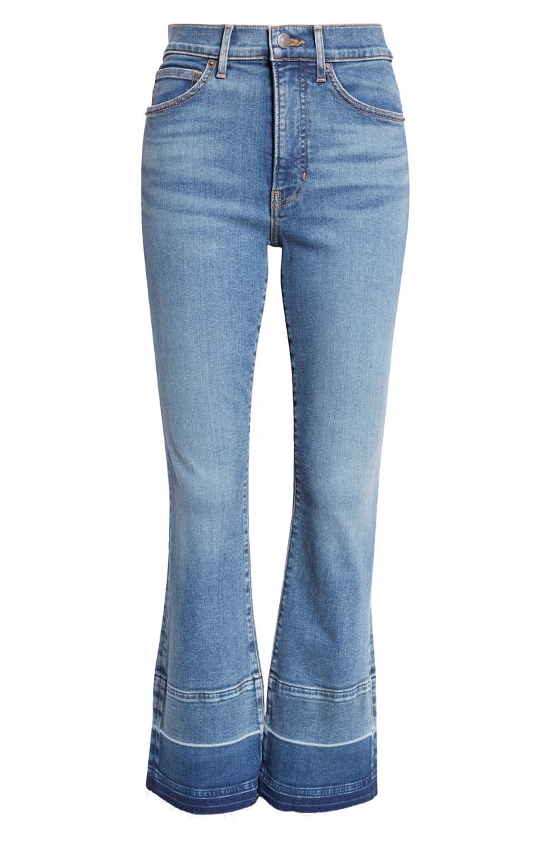 Veronica Beard Carolina Release Hem High Waist Ankle Flare Jeans, Alternate, color, Bandit Beam