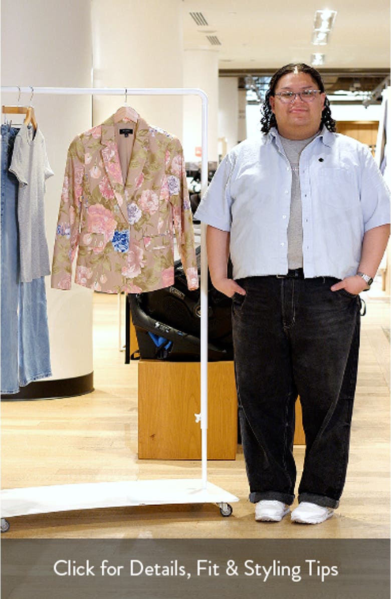 Floral Sateen Blazer, sales video thumbnail