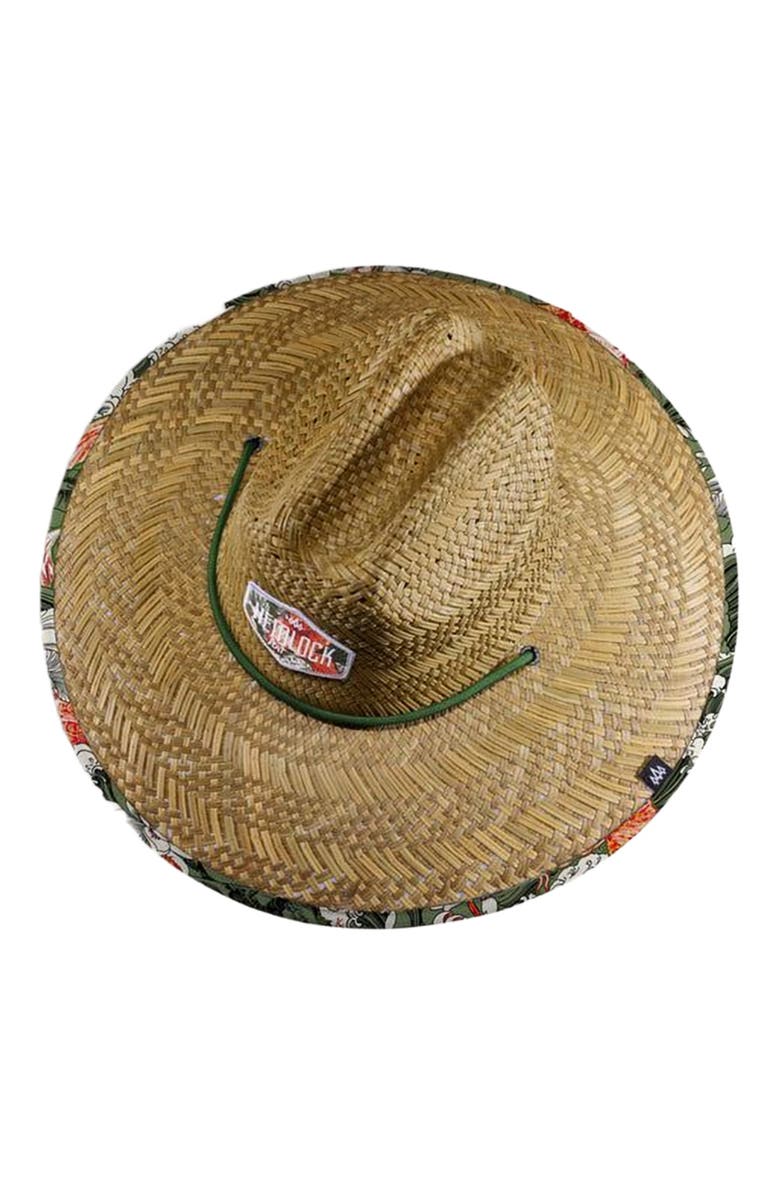 Hemlock Fortune Straw Lifeguard Hat, Alternate, color, Koi Fish