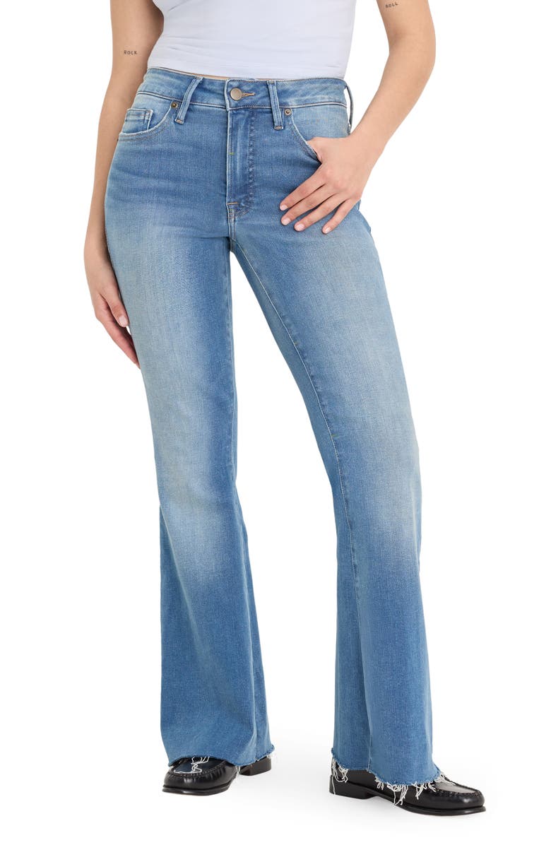 Good American Good Legs Flare Jeans, Main, color, Indigo1211