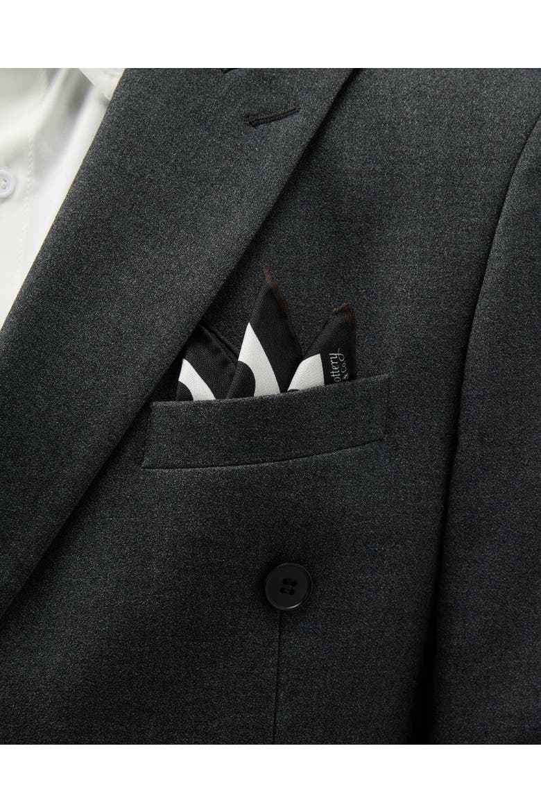 Dandy Dots Silk Pocket Square, Alternate, color, Black & White