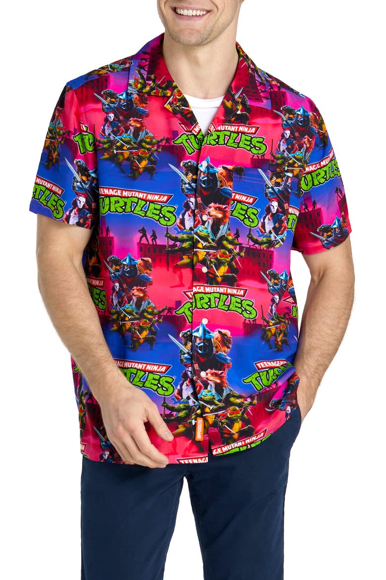 Teenage Mutant Ninja Turtles Camp Shirt, Main, color, MISCELLANEOUS