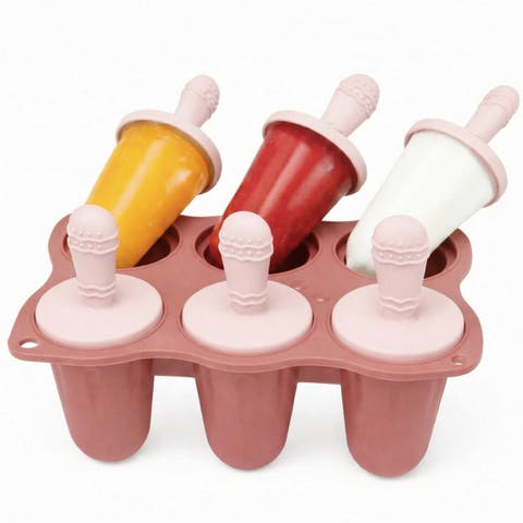 Silicone Baby Popsicle Mold Teething Ice Pop 6 Cavity
