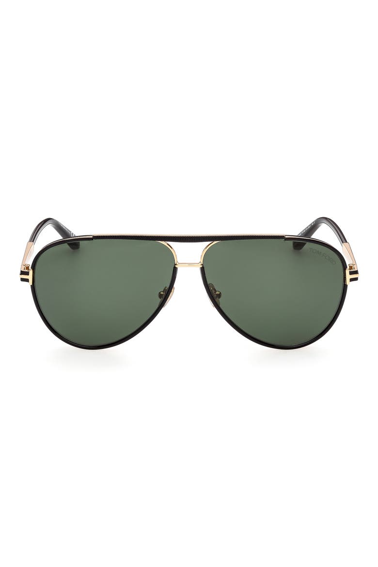 Rupert 63mm Pilot Sunglasses, Main, color, BLACK ENAMEL DARK GUNMETAL