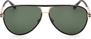 TOM FORD Rupert 63mm Pilot Sunglasses