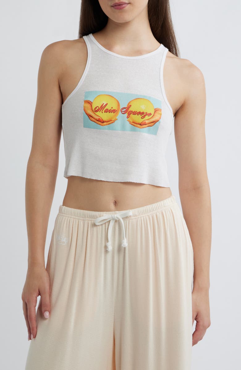 BOYS LIE Main Squeeze Beegee Crop Tank, Main, color, White
