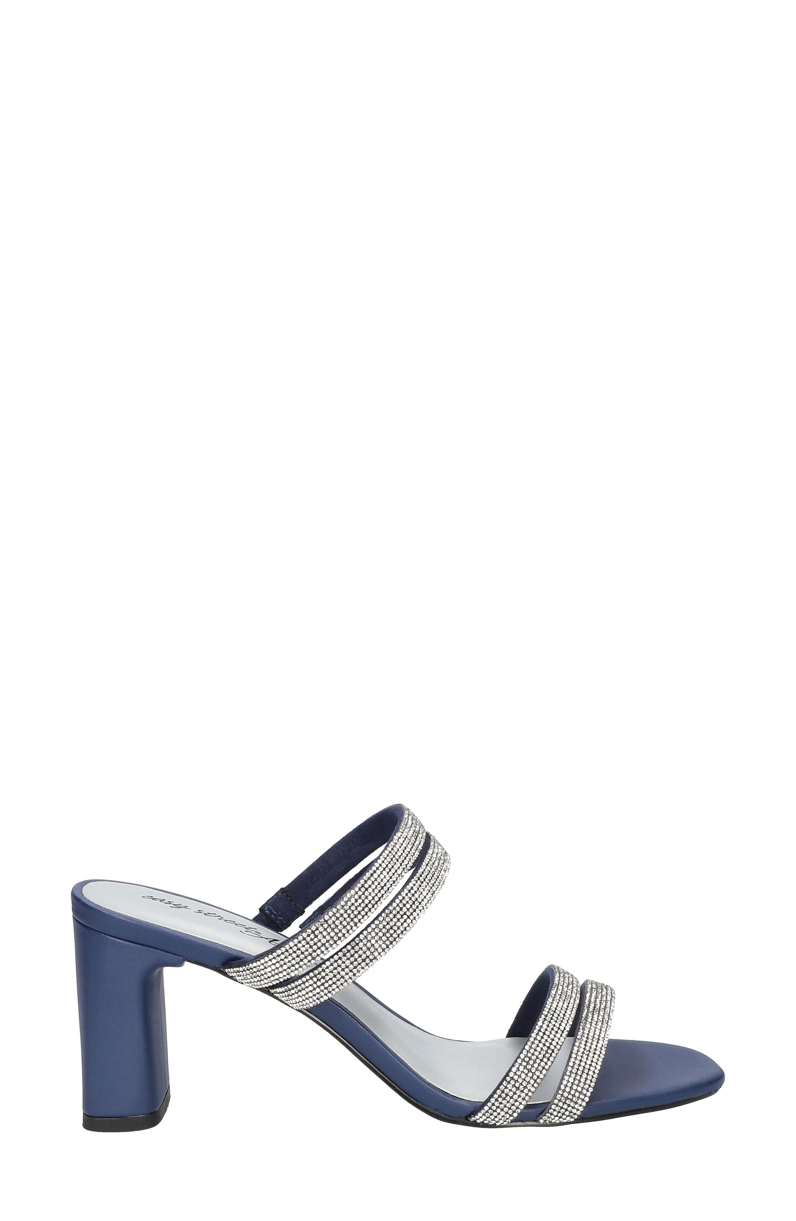 Jemma Slide Sandal, Alternate, color, NAVY SATIN STONES