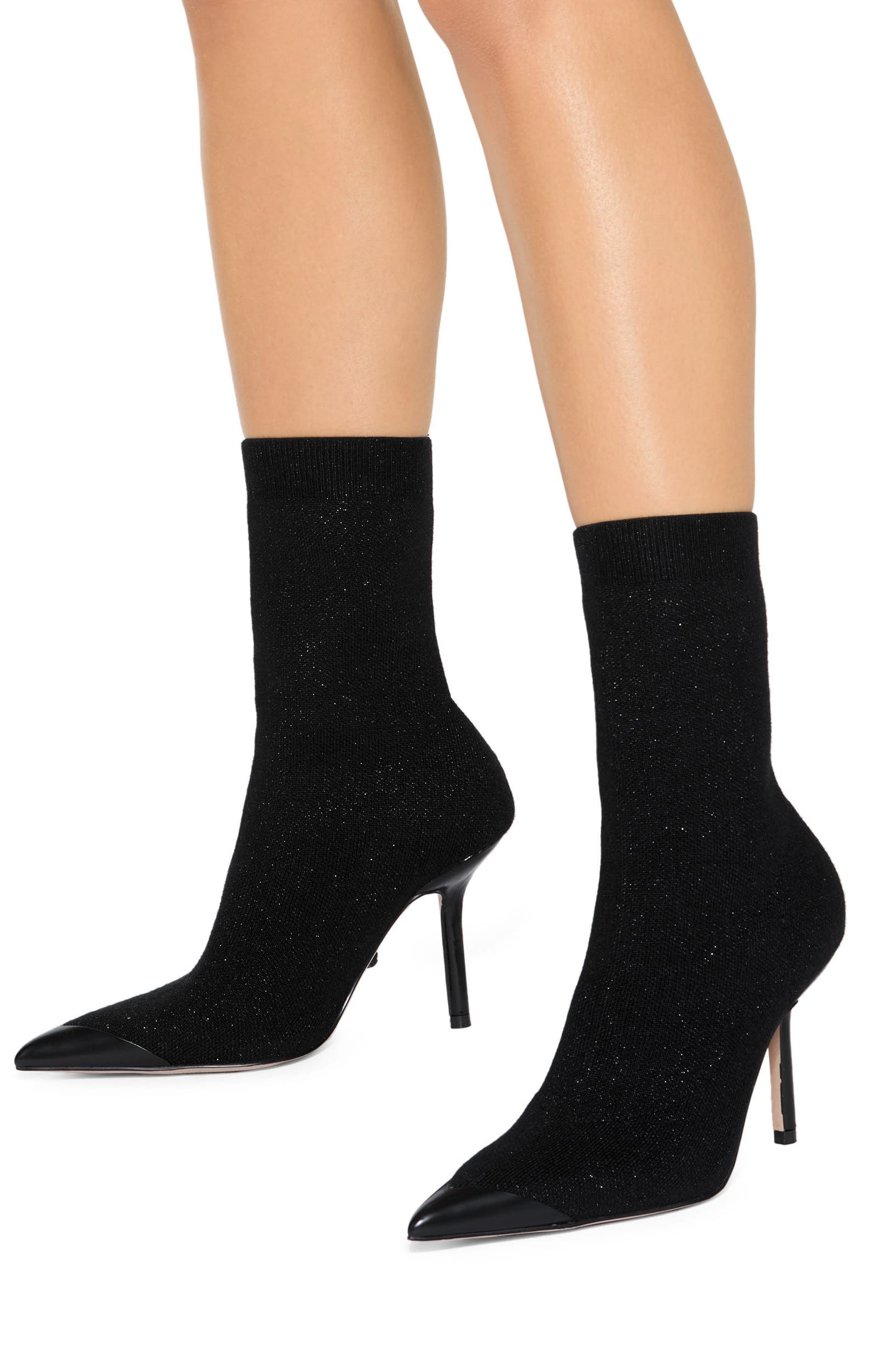 Kurt Geiger London Regent Pointed Cap Toe Bootie, Alternate, color, Black