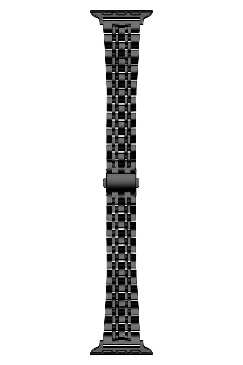 Stella Black Stainless Steel Apple Watch® Bracelet Watchband, Alternate, color, BLACK