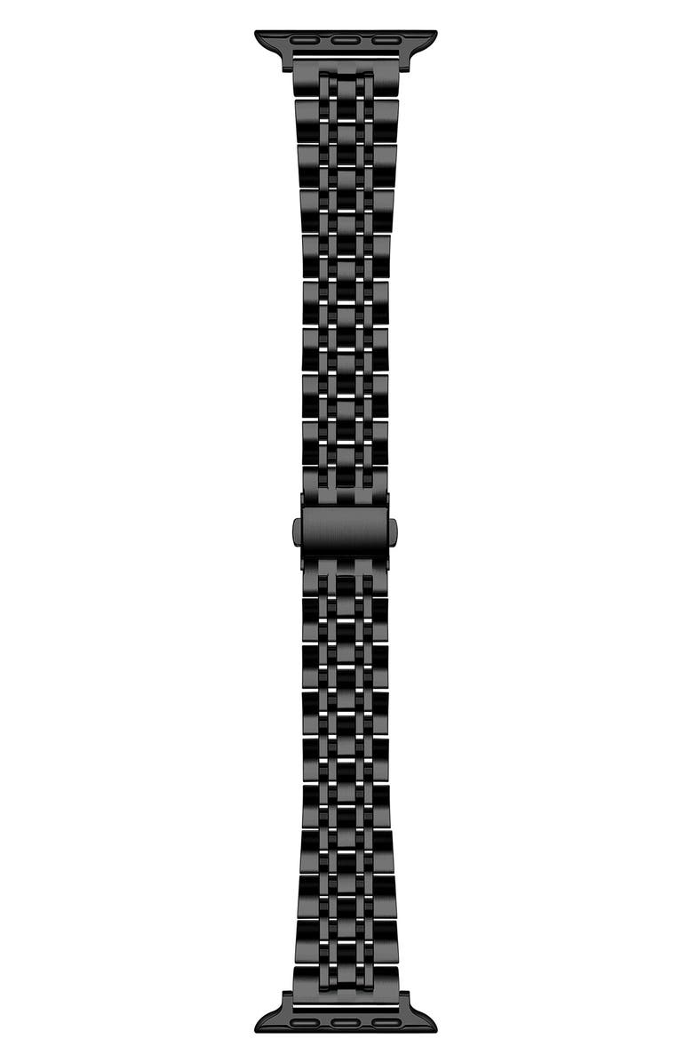 Posh Tech Stella Black Stainless Steel Apple Watch<sup>®</sup> Bracelet Watchband, Alternate, color, Black