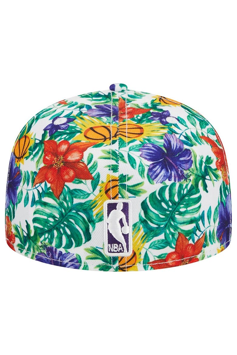 Men's New Era Phoenix Suns Tropical Hibiscus 59FIFTY Fitted Hat, Alternate, color, White