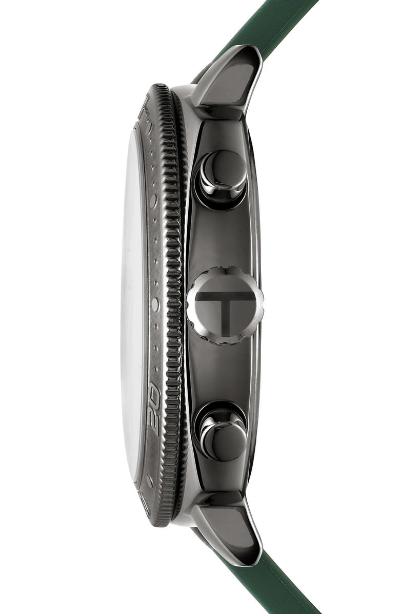 Ted Baker Caine Chronograph Silicone Strap Watch, 44mm, Alternate, color,