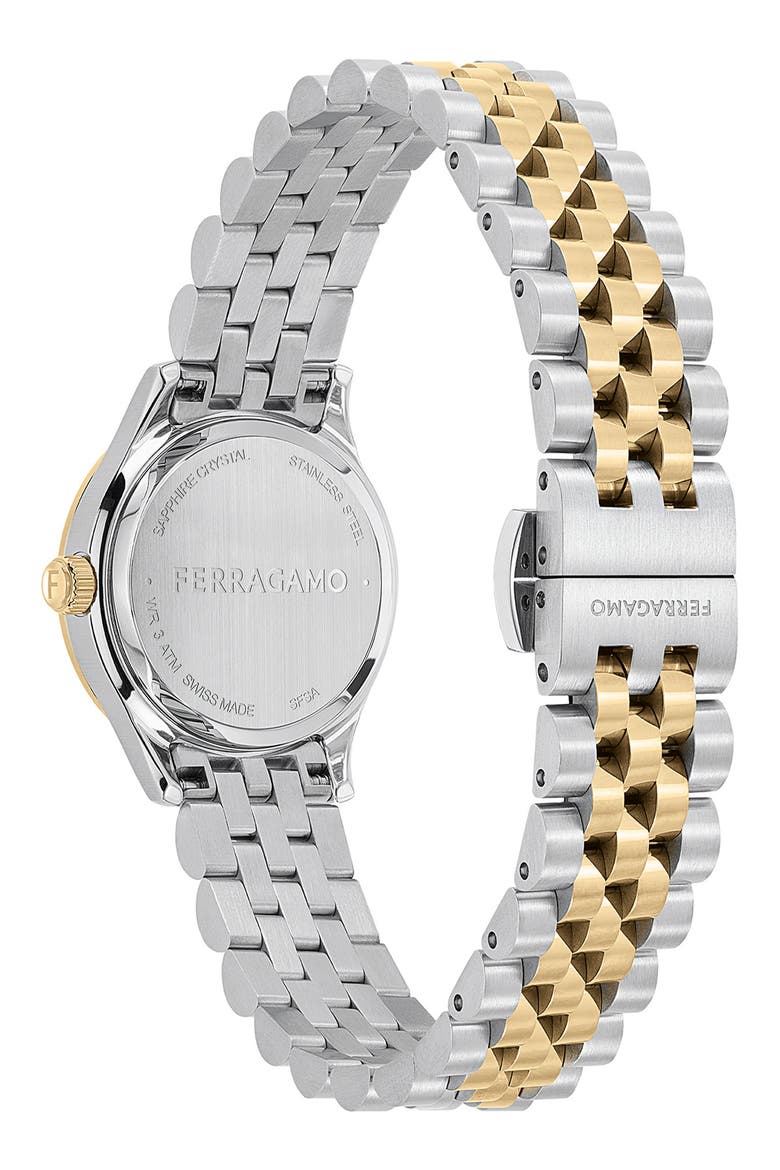 Duo Mini Diamond Bracelet Watch, 25mm, Alternate, color, TWO TONE
