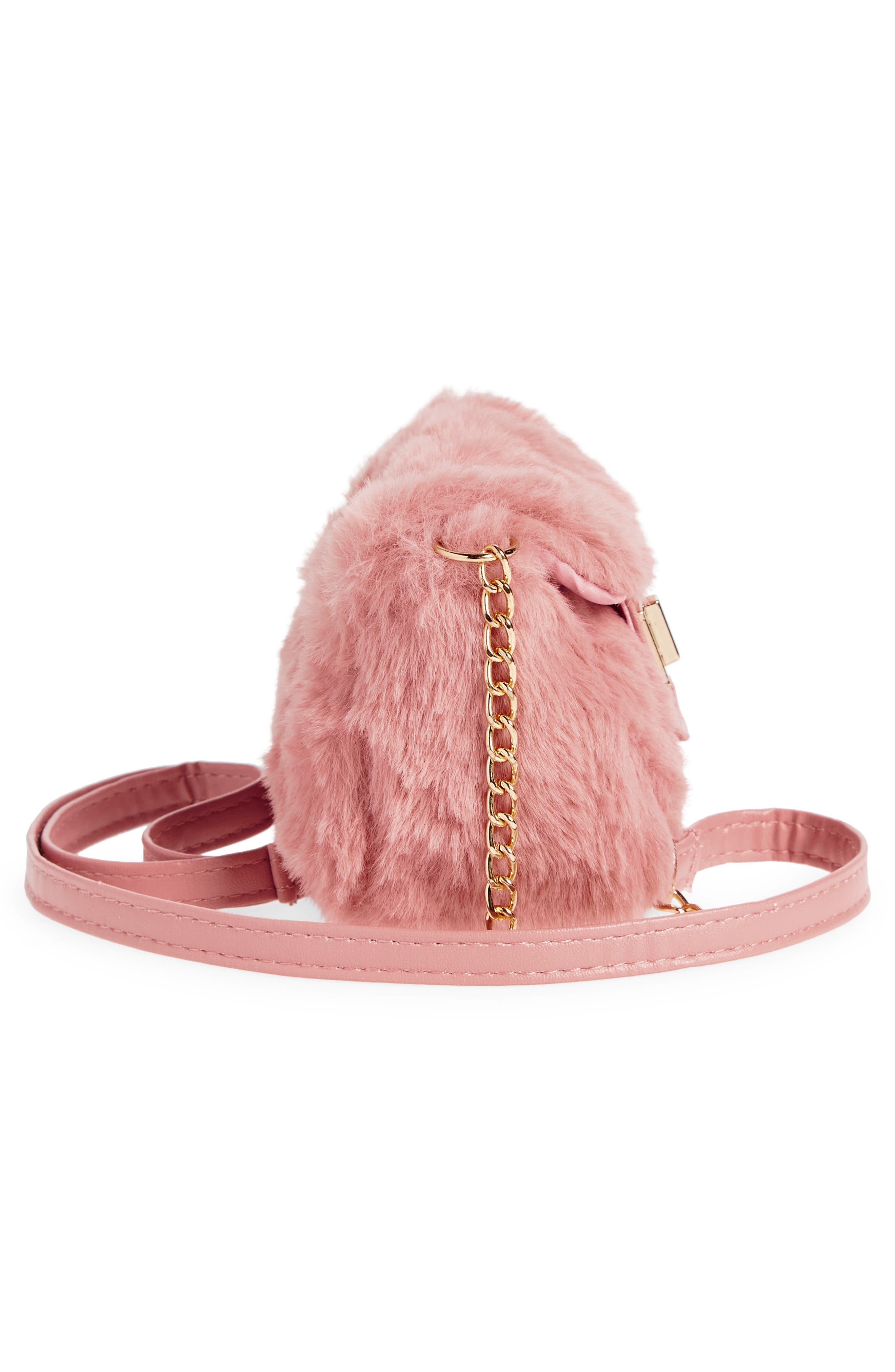 Capelli New York Kids' Faux Fur Crossbody Bag, Alternate, color, 