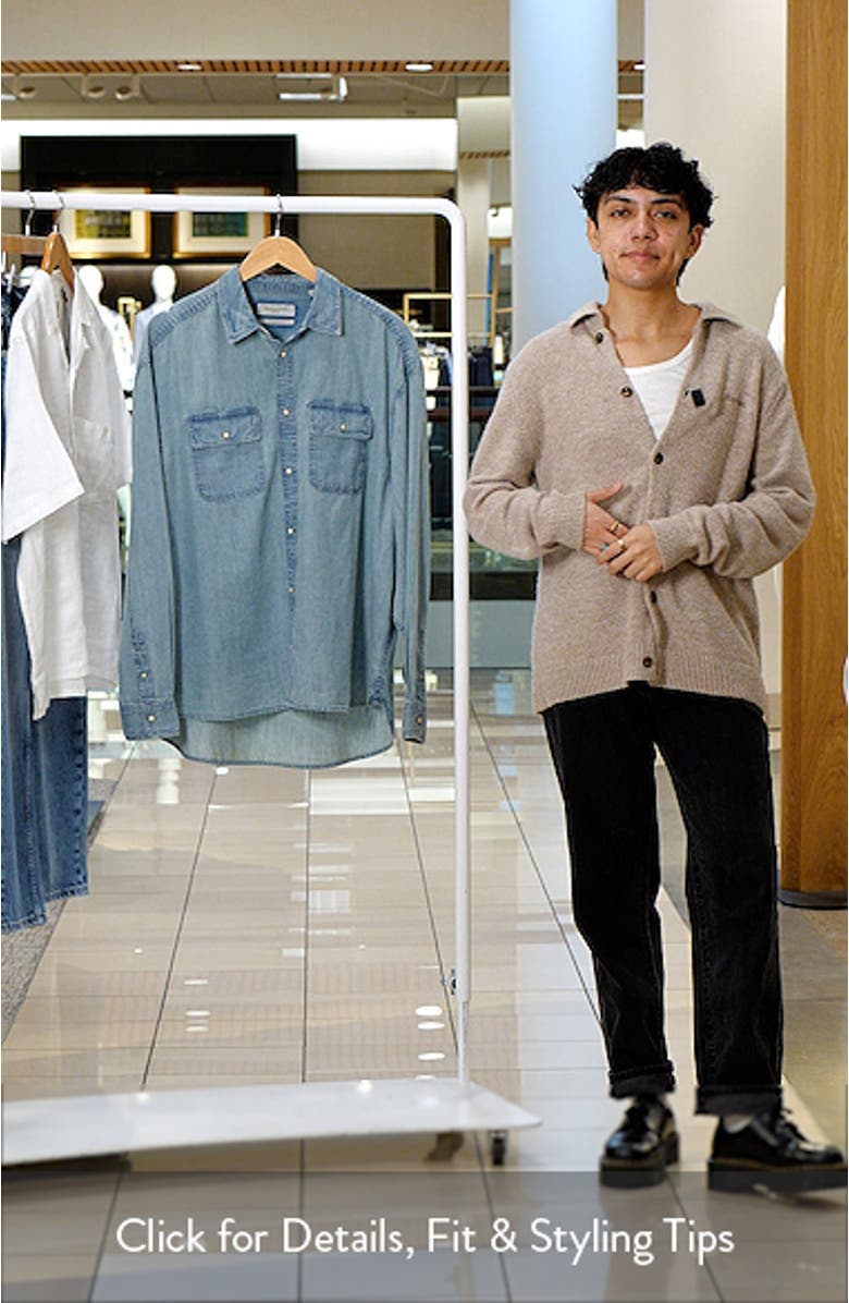 Gribbs Cotton Denim Snap-Up Shirt, sales video thumbnail