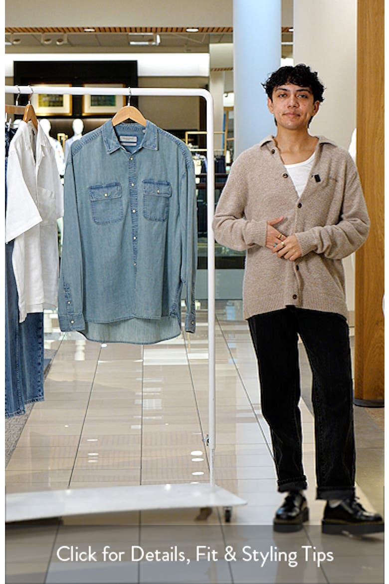 Gribbs Cotton Denim Snap-Up Shirt video
