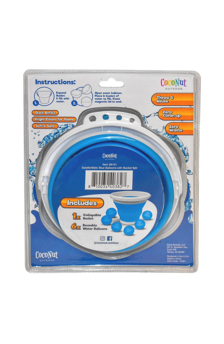 SplatterBallz XXSplatterBallz Reusable Watter Ballon Battle Kit, Blue, Alternate, color, Multicolored