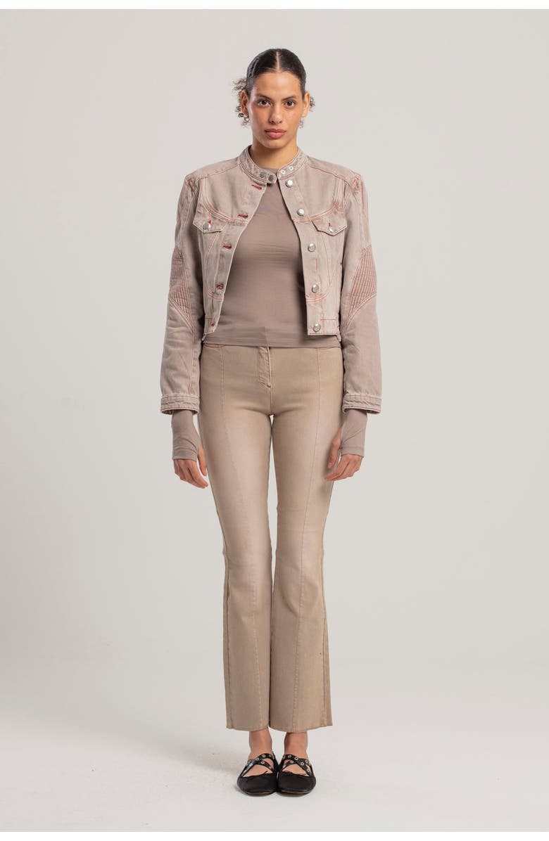 PCFG Silken Touch Sheer Long-Sleeve Top, Alternate, color, Beige