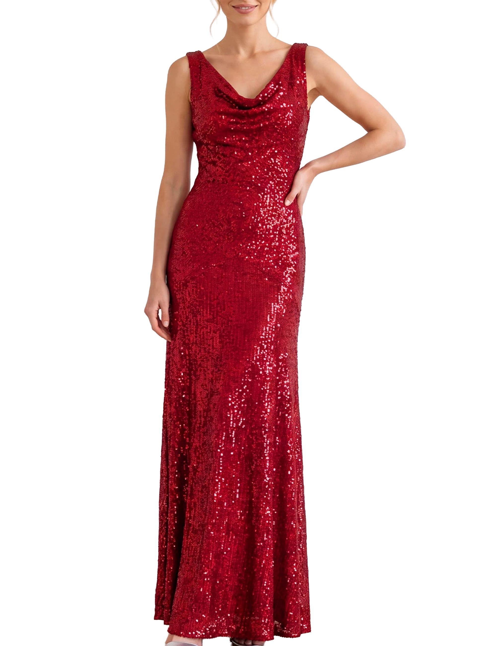 Needle & Thread Evangeline Sequin Cowl Neck Maxi Dress (Women) | Nordstrom