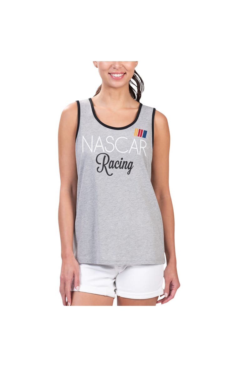 Women's G-III 4Her by Carl Banks Heather Gray NASCAR Fastest Lap Fashion Tank, Alternate, color, Heather Gray