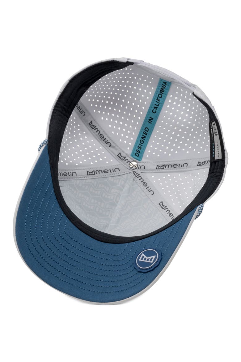 Odyssey Rope Seaport Hydro Adjustable Performance Ball Cap, Alternate, color, STEEL BLUE/ WHITE