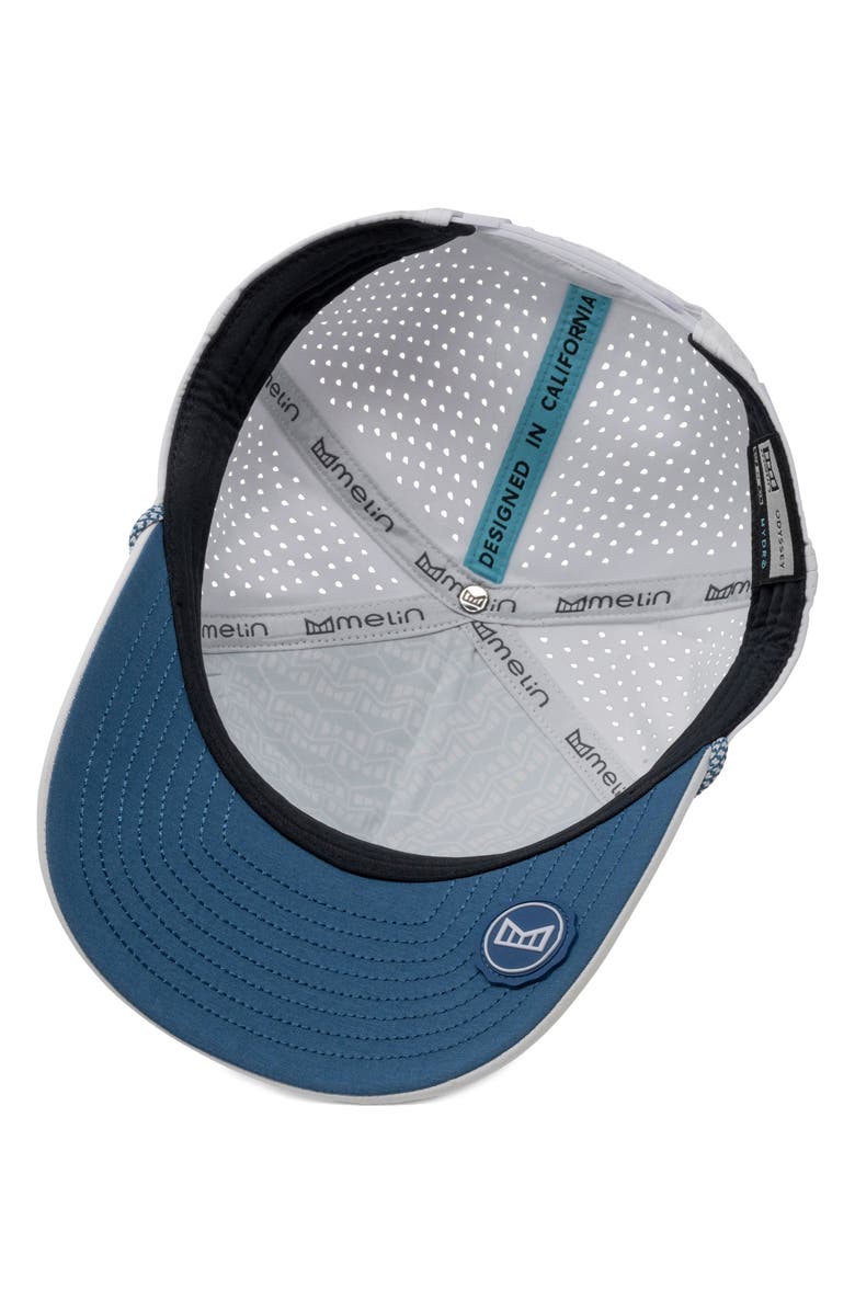 Melin Odyssey Rope Seaport Hydro Adjustable Performance Ball Cap, Alternate, color, Steel Blue/ White
