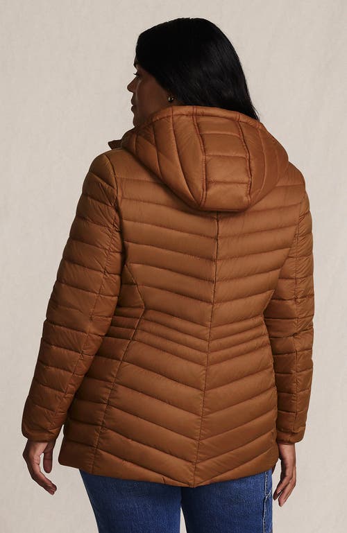 Lands' End Ultralight Packable Down Jacket In Brown