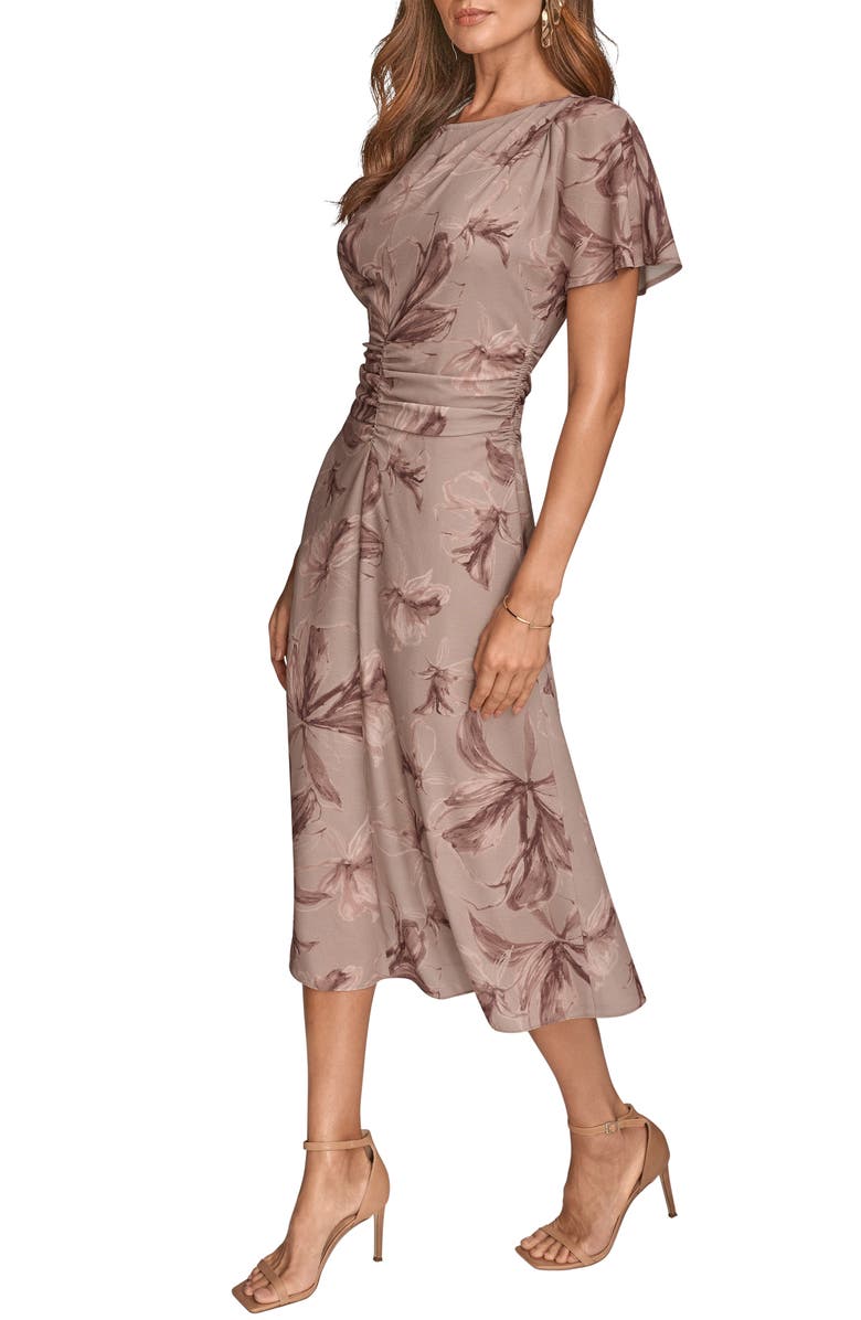Donna Karan New York Floral Print Midi Dress, Alternate, color, Nolita Combo