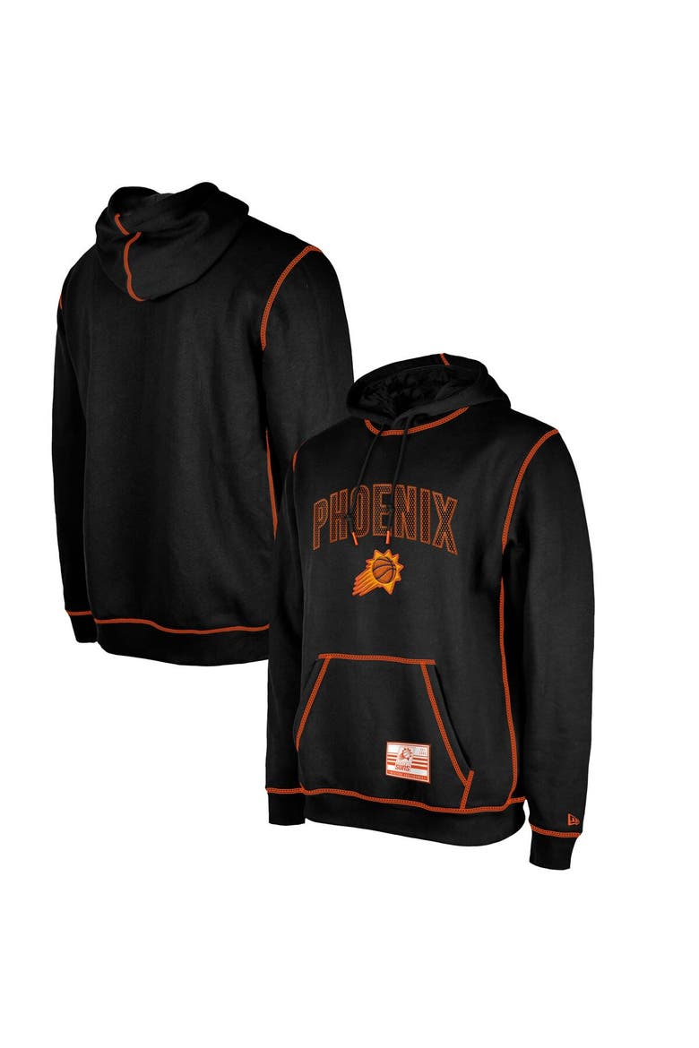 Men's New Era Black Phoenix Suns 2023/24 City Edition Satin Stitch Elite Pack Pullover Hoodie, Alternate, color, Black