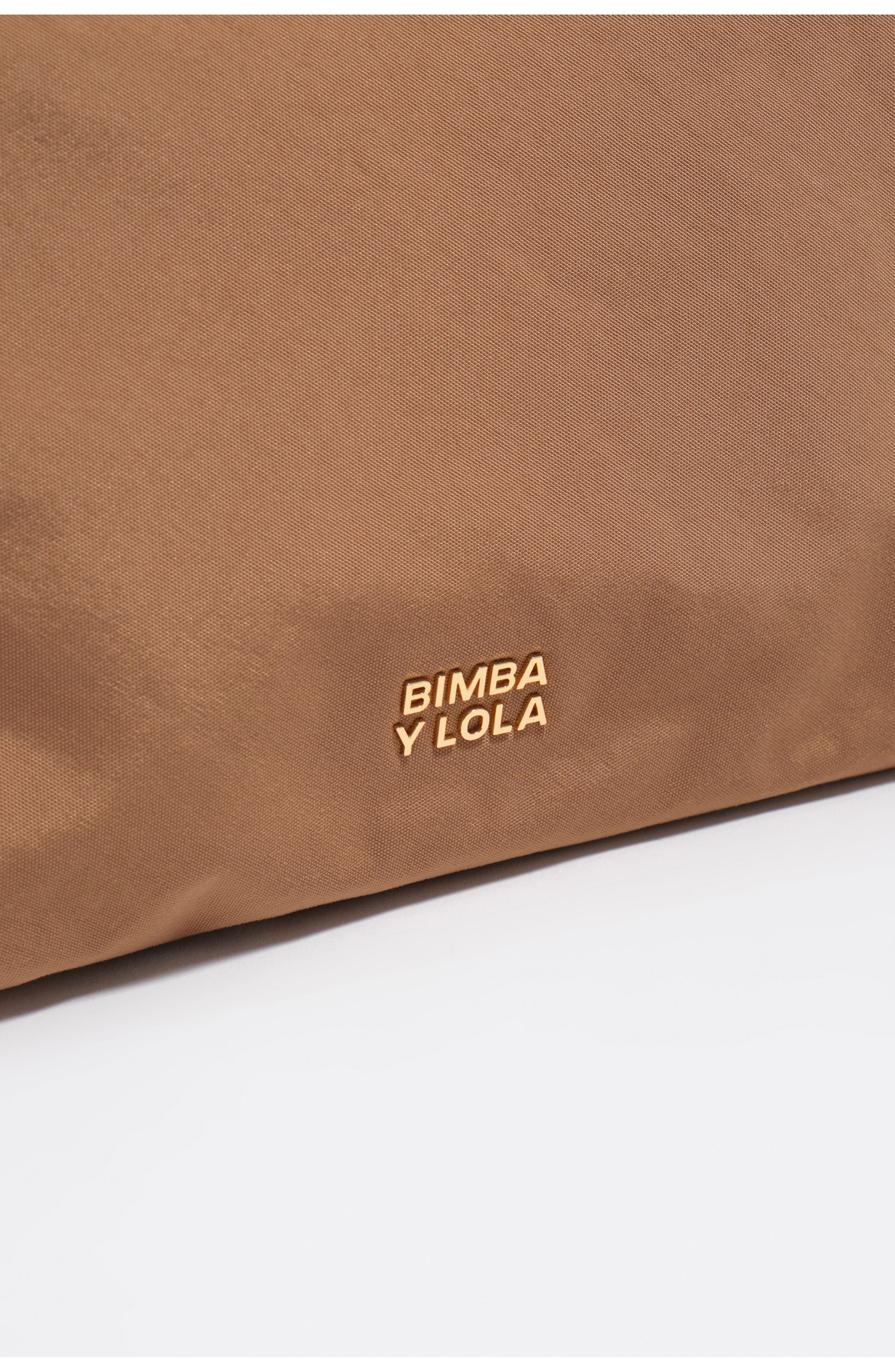 Bimba y Lola Medium Gabardine Shopper Bag, Alternate, color, Cinnamon